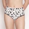 Susie Ivory Black Animal Print Full Coverage Hipster Panty -Shyaway 0000 su423 whiteblack 01