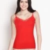 Shyle Red Lace Neckline Soft Modal Camisole 2 Shyle Red Lace Neckline Soft Modal Camisole -Shyaway 002 red 01
