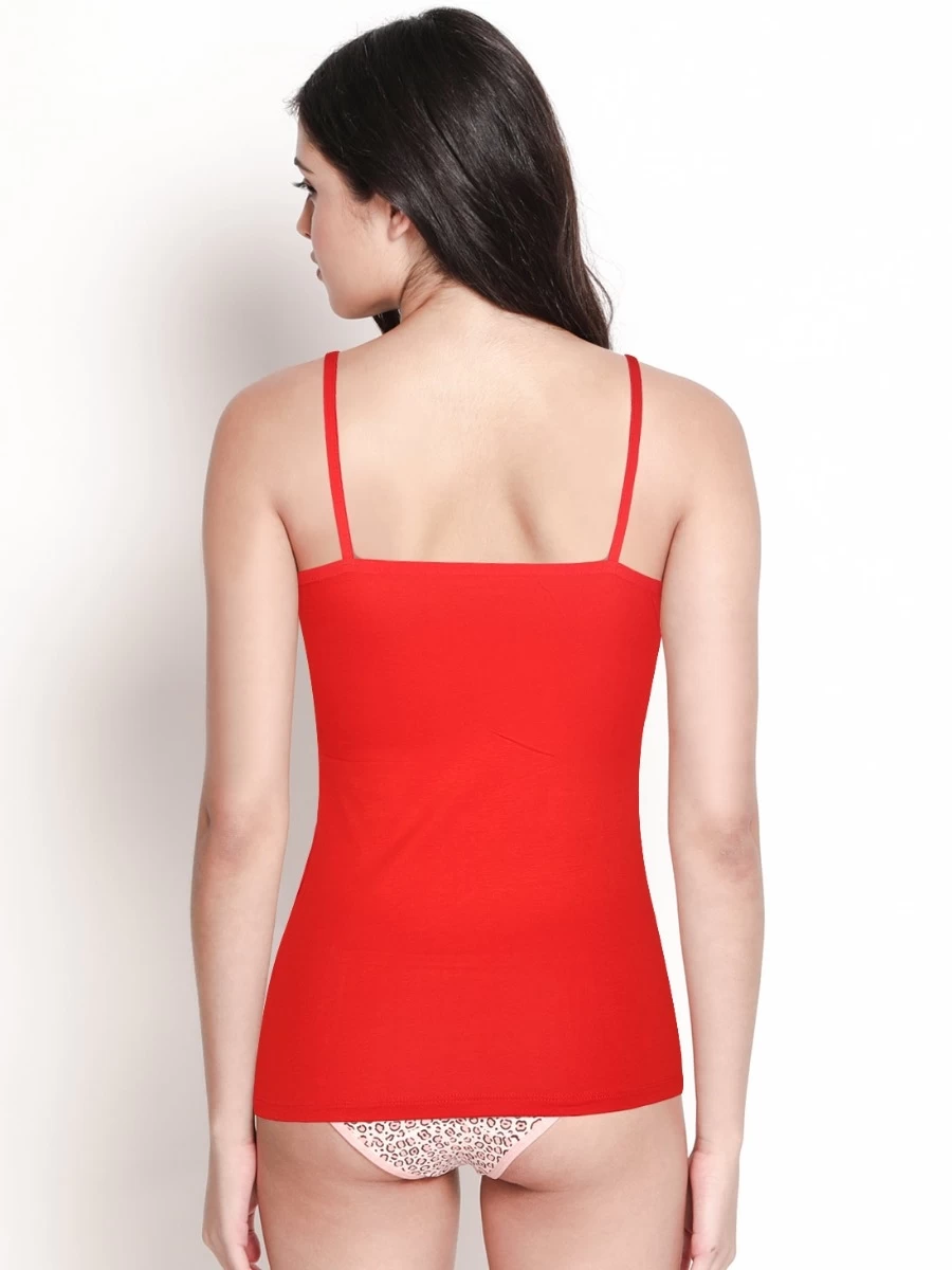 Shyle Red Lace Neckline Soft Modal Camisole 4 Shyle Red Lace Neckline Soft Modal Camisole - Image 2
