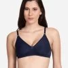 Shyle Navy Blue Non Padded Seamed Casual Bra 2 Shyle Navy Blue Non Padded Seamed Casual Bra -Shyaway 0029 efm002 navy front