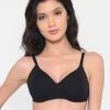Laavian Black Padded Wirerfree Everyday Cotton Bra -Shyaway 1764 black