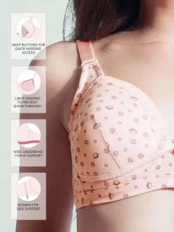 Shyle Light Peach Toy Print Nursing Bra 8 Shyle Light Peach Toy Print Nursing Bra -Shyaway 1810 lightpeach fea
