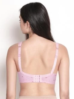 Shyle Pink Polka And Teddy Printed Nursing Bra -Shyaway 198 pink 02