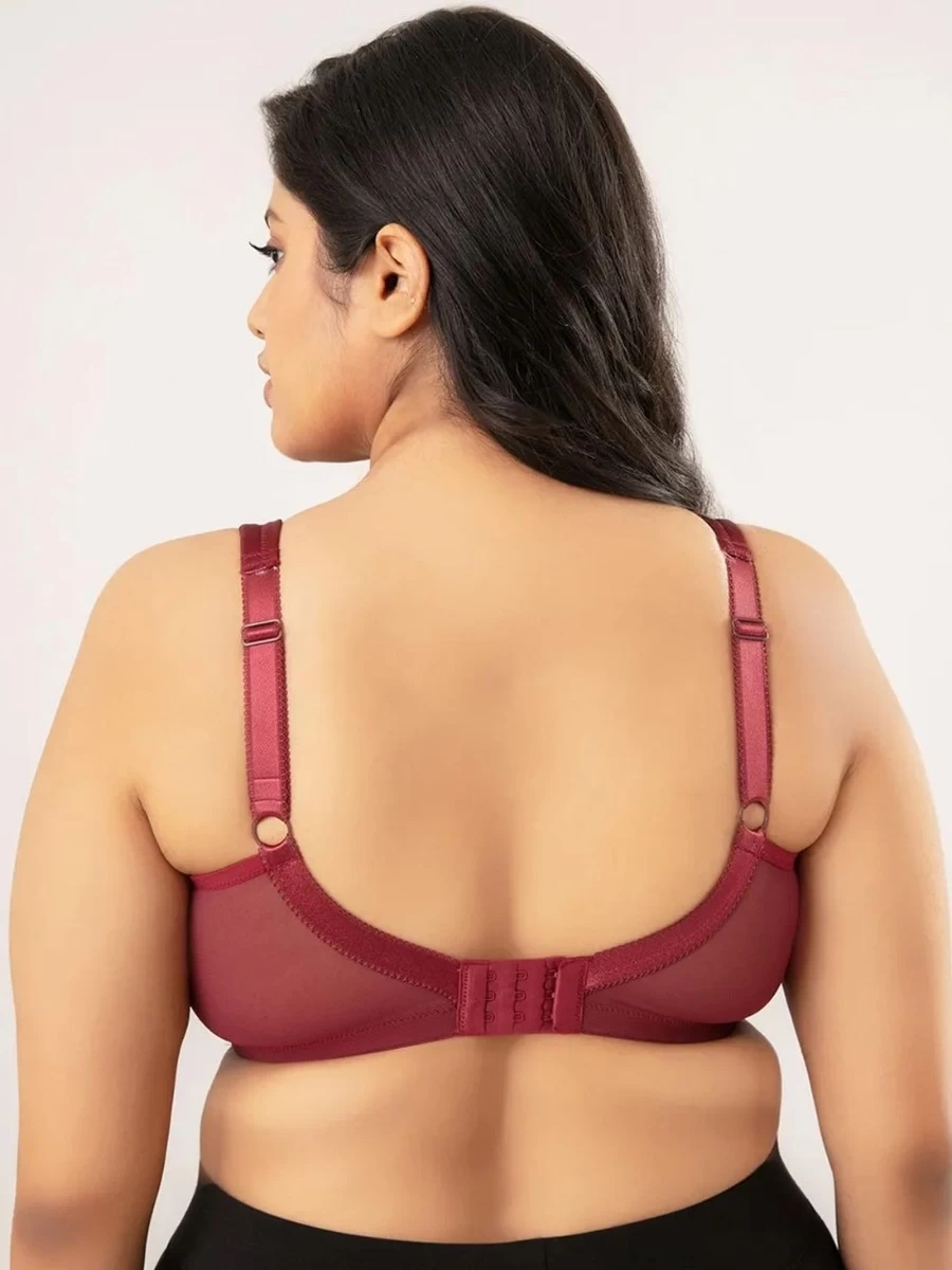 Nykaa Zinfandel Maroon Non Padded Minimize Me Bra 6 Nykaa Zinfandel Maroon Non Padded Minimize Me Bra - Image 4