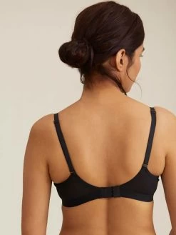 Nykaa Anthracite Black Cotton Seamless Wirefree T Shirt Bra -Shyaway 1 32