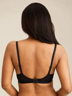 Nykaa Anthracite Black Wirefree Triangle Breathe T Shirt Bra -Shyaway 1 37