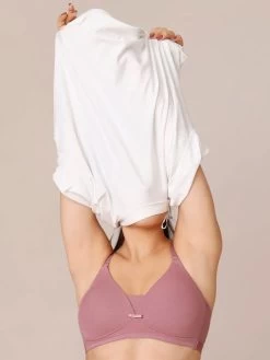 Nykaa Mauve Wirefree Triangle Breathe T Shirt Bra -Shyaway 1 40