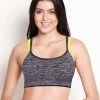 Shyle Neon Green Grey Horizontal Chaotic Print Sports Bra -Shyaway 2020 neongreen 01