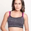 Shyle Pink Grey Horizontal Chaotic Print Sports Bra -Shyaway 2020 pink 01