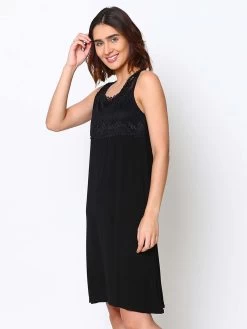 Shyle Black Lace Neckline Chemise Nightwear -Shyaway 2023 black 3