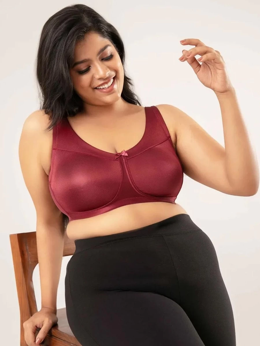 Nykaa Zinfandel Maroon Non Padded Minimize Me Bra 5 Nykaa Zinfandel Maroon Non Padded Minimize Me Bra - Image 3