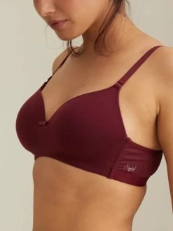Nykaa Zinfandel Maroon Cotton Seamless Wirefree T Shirt Bra -Shyaway 2 38