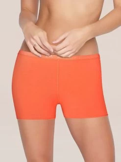 Susie Orange Midwaist Boy Shorts