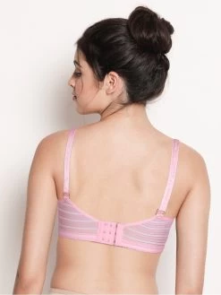 Shyle Light Pink Stripe Pattern Nursing Bra -Shyaway 3304 lightpink 02