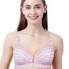 Shyle Lilac Stripe Pattern Nursing Bra 2 Shyle Lilac Stripe Pattern Nursing Bra -Shyaway 3304 lilac