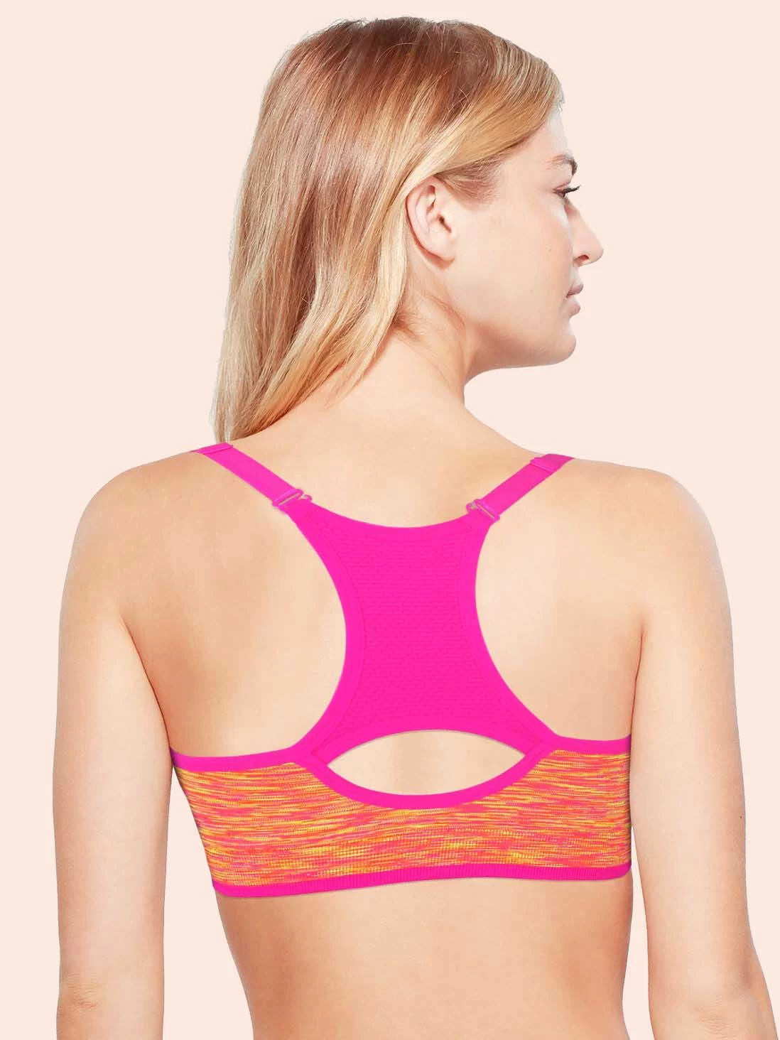 Shyle Pink Removable Pads RacerBack Sports Bra 4 Shyle Pink Removable Pads RacerBack Sports Bra - Image 2
