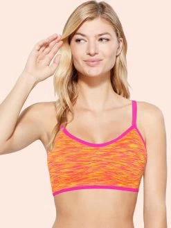 Shyle Pink Removable Pads RacerBack Sports Bra