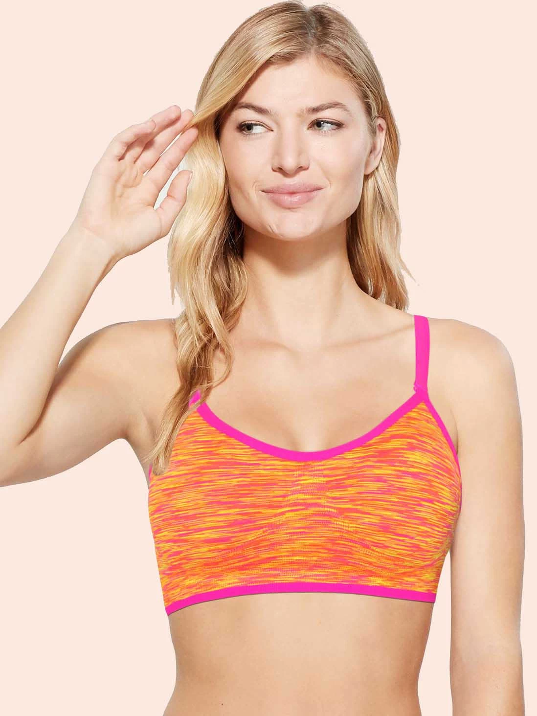 Shyle Pink Removable Pads RacerBack Sports Bra 3 Shyle Pink Removable Pads RacerBack Sports Bra