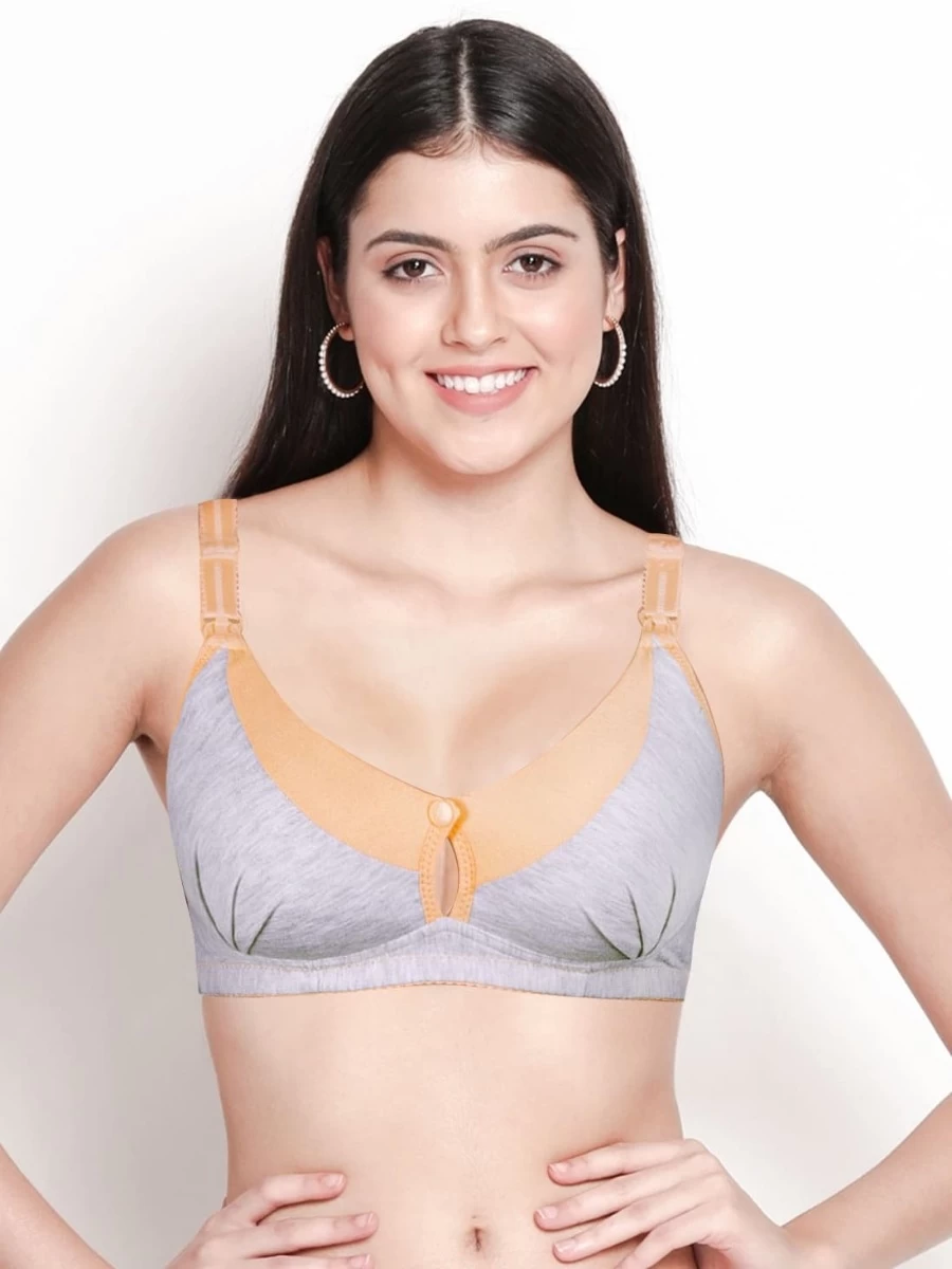 Shyle Grey Coral Ruched Cup Nursing Bra 3 Shyle Grey Coral Ruched Cup Nursing Bra