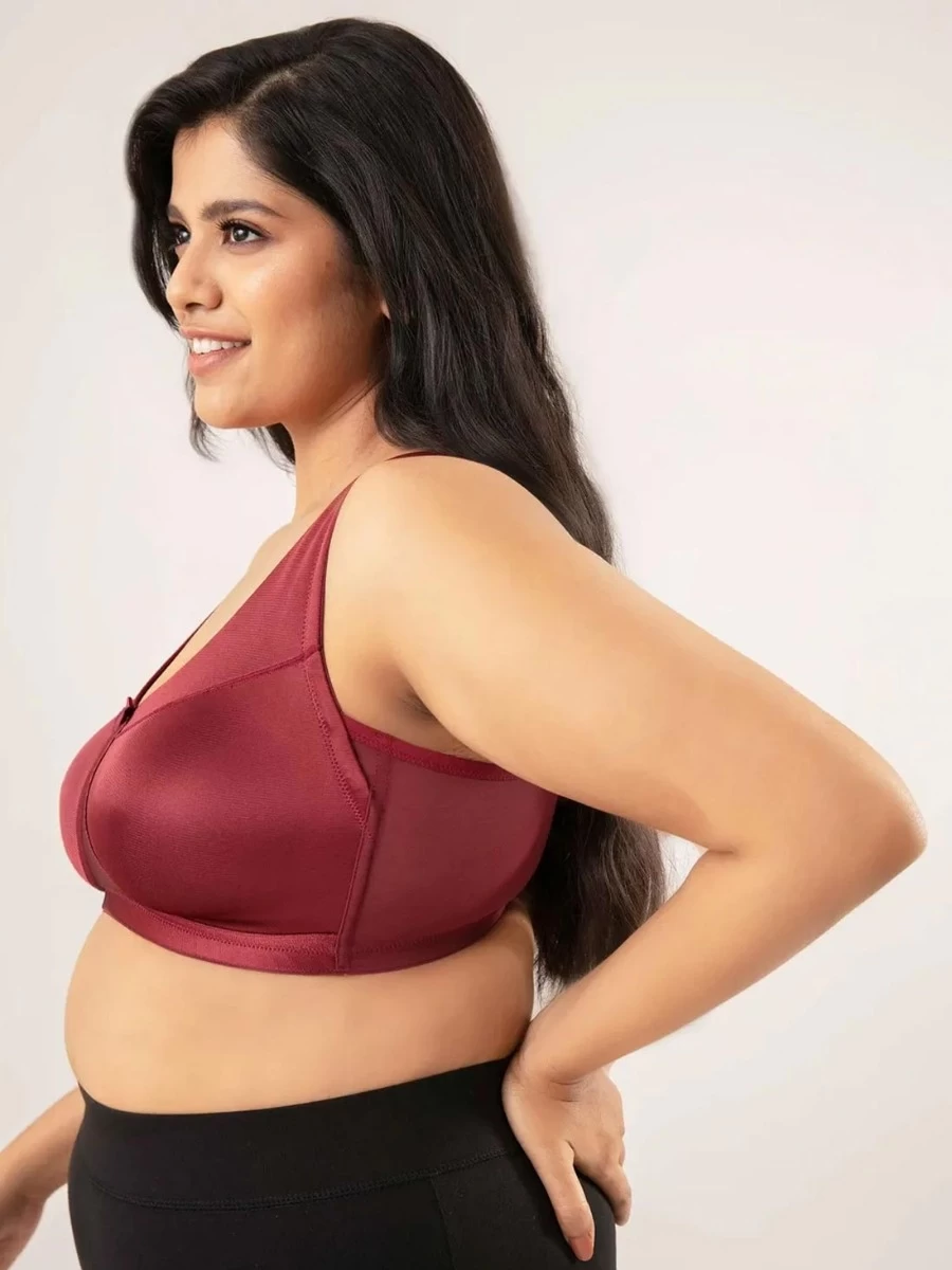 Nykaa Zinfandel Maroon Non Padded Minimize Me Bra 7 Nykaa Zinfandel Maroon Non Padded Minimize Me Bra - Image 5