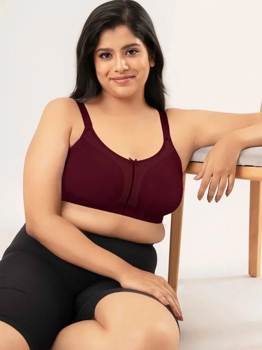 Nykaa Wine Red Non Padded M Frame Support Me Pretty Bra 6 Nykaa Wine Red Non Padded M Frame Support Me Pretty Bra - Image 4