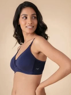 Nykaa Navy Blue Wirefree Triangle Breathe T Shirt Bra 10 Nykaa Navy Blue Wirefree Triangle Breathe T Shirt Bra -Shyaway 3 41