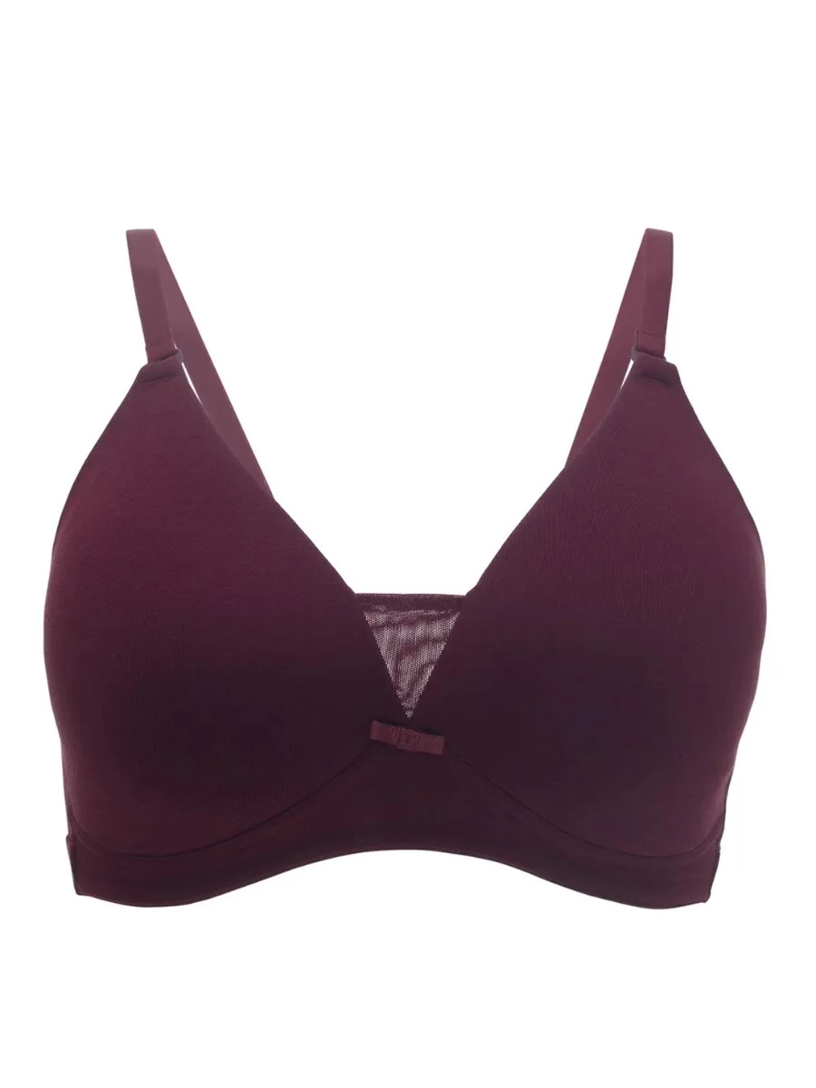 Nykaa Zinfandel Maroon Wirefree Triangle Breathe T Shirt Bra 5 Nykaa Zinfandel Maroon Wirefree Triangle Breathe T Shirt Bra - Image 3