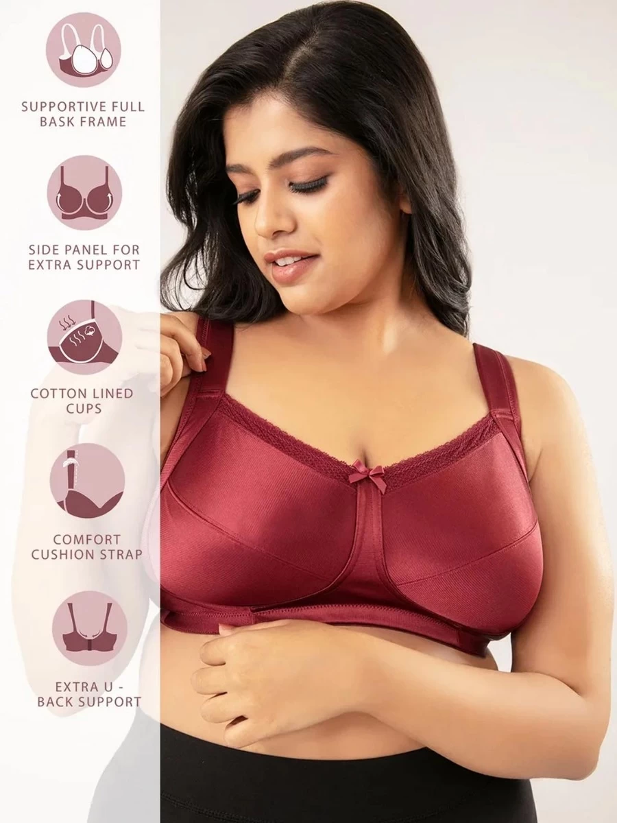 Nykaa Zindfandel Red Non-Padded Minimiser Lift Me Up Bra 4 Nykaa Zindfandel Red Non-Padded Minimiser Lift Me Up Bra - Image 2