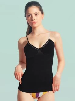 Liberti World Black Moulded Cup Adjustable Strap Casual Camisole