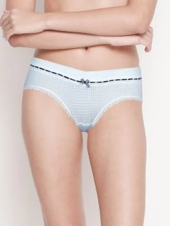 Shyle Delicate Blue Lace Low Waist Maternity Bikini Panty