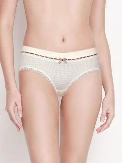 Shyle Ivory Skin Lace Low Waist Maternity Bikini Panty