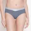 Shyle Monument Grey Lace Criss Cross Waistband Maternity Panty