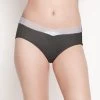 Shyle Ash Grey Lace Criss Cross Waistband Maternity Bikini Panty -Shyaway 5543 volcanicash 01