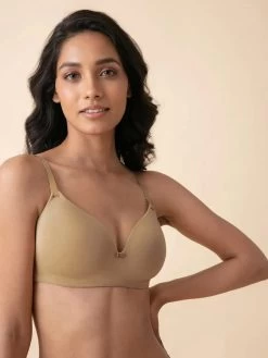 Nykaa Sand Skin Cotton Seamless Wirefree T Shirt Bra