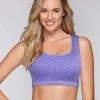 Shyle Purple Melange Soft Racerback Sports Bra With Removable Padding 1 Shyle Purple Melange Soft Racerback Sports Bra With Removable Padding -Shyaway 6001 purplemelange 1