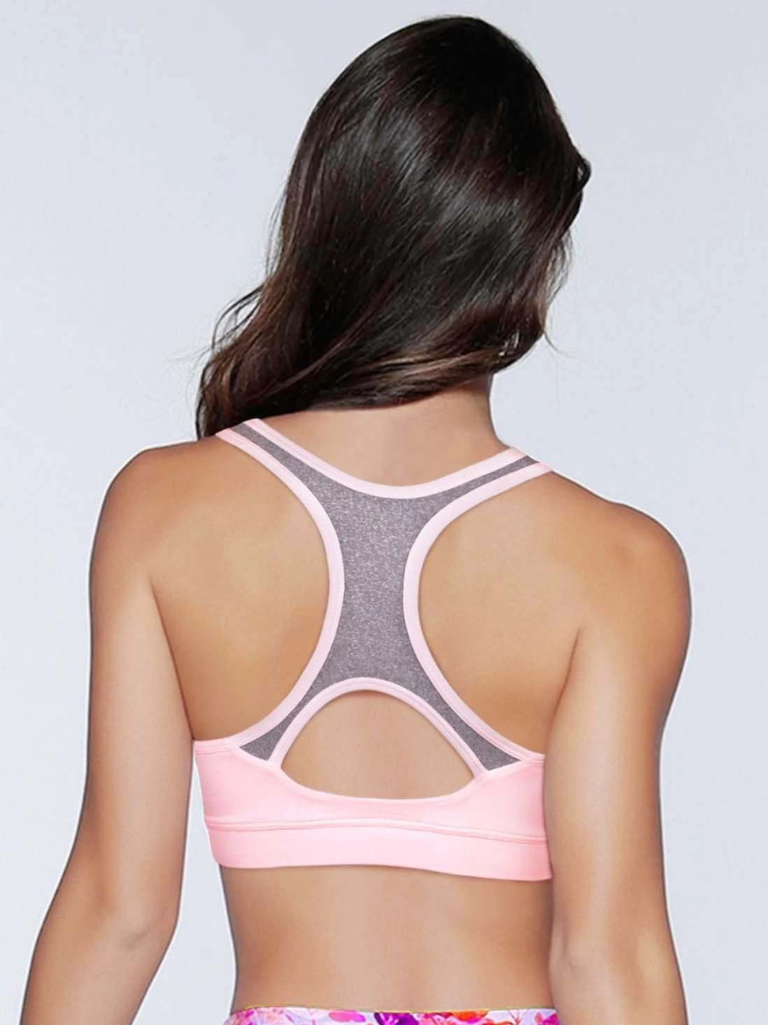 Shyle Light Pink Keyhole Racerback Sports Bra 4 Shyle Light Pink Keyhole Racerback Sports Bra - Image 2