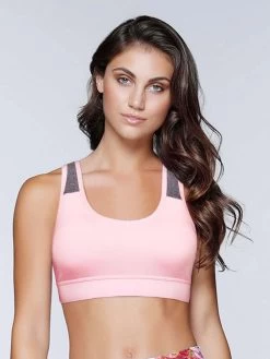 Shyle Light Pink Keyhole Racerback Sports Bra