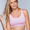 Shyle Baby Pink Strappy Cross Back Sports Bra