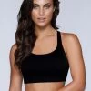 Shyle Black Strappy Cross Back Sports Bra -Shyaway 6026 black