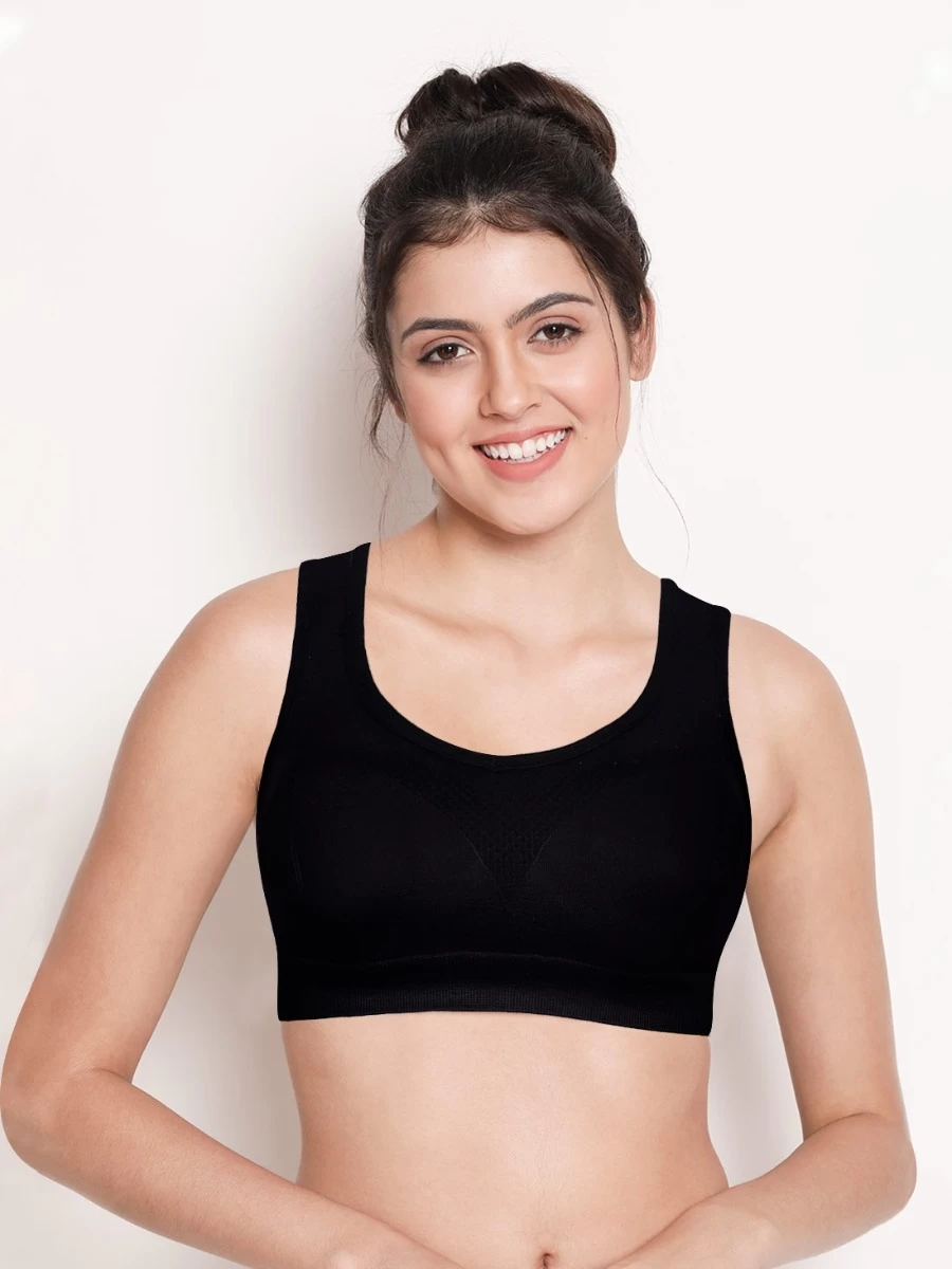 Shyle Blackbeauty Racerback Sports Bra With Removable Pads 4 Shyle Blackbeauty Racerback Sports Bra With Removable Pads - Image 2
