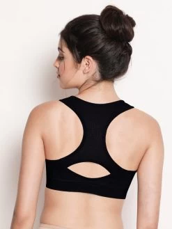 Shyle Blackbeauty Racerback Sports Bra With Removable Pads 7 Shyle Blackbeauty Racerback Sports Bra With Removable Pads -Shyaway 6177 black 02