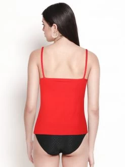 Shyle Red Lace Neck Soft Modal Camisole 5 Shyle Red Lace Neck Soft Modal Camisole -Shyaway 633 red 02