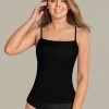Shyle Black Ribbed Comfy Square Neck Camisole -Shyaway 6812 blackbeauty 1