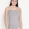 Shyle Grey Ribbed Comfy Square Neck Camisole 2 Shyle Grey Ribbed Comfy Square Neck Camisole -Shyaway 6812 windchimegrey 01