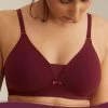 Nykaa Zinfandel Maroon Wirefree Triangle Breathe T Shirt Bra