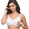 Laavian White Materna Seamless Cotton Nursing Bra