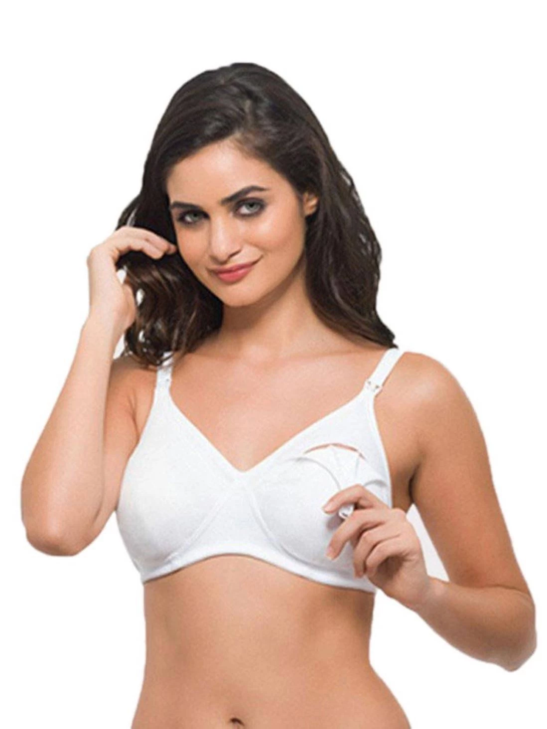 Laavian White Materna Seamless Cotton Nursing Bra 3 Laavian White Materna Seamless Cotton Nursing Bra