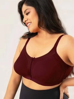 Nykaa Wine Red Non Padded M Frame Support Me Pretty Bra