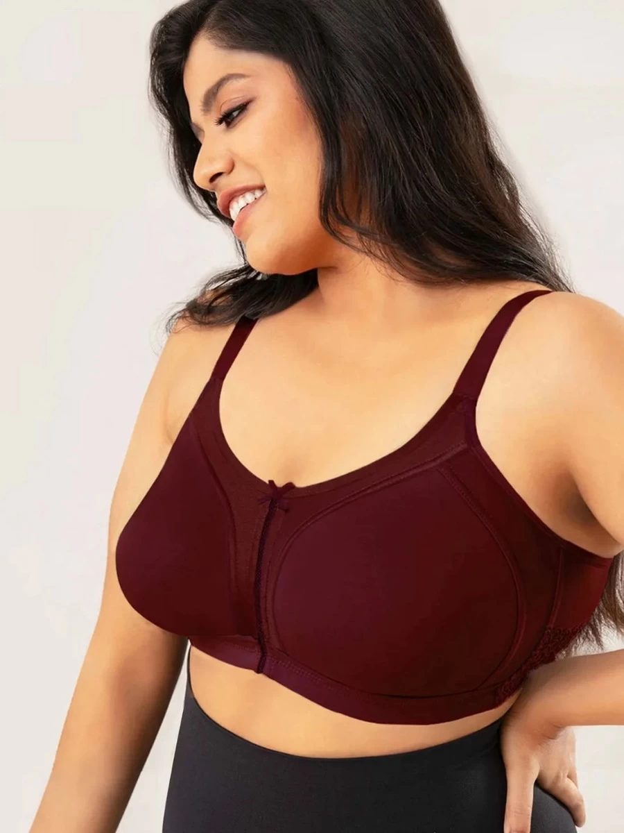 Nykaa Wine Red Non Padded M Frame Support Me Pretty Bra 3 Nykaa Wine Red Non Padded M Frame Support Me Pretty Bra