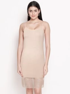 Shyle Skin Spaghetti Strap Bottom Lace Soft Modal Chemise